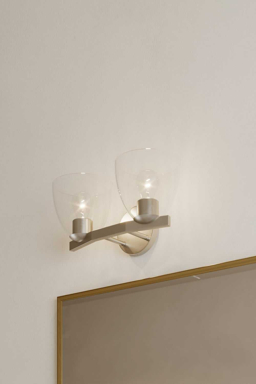 Noellea Two Light Vanity in Brushed Nickel Minka-Lavery