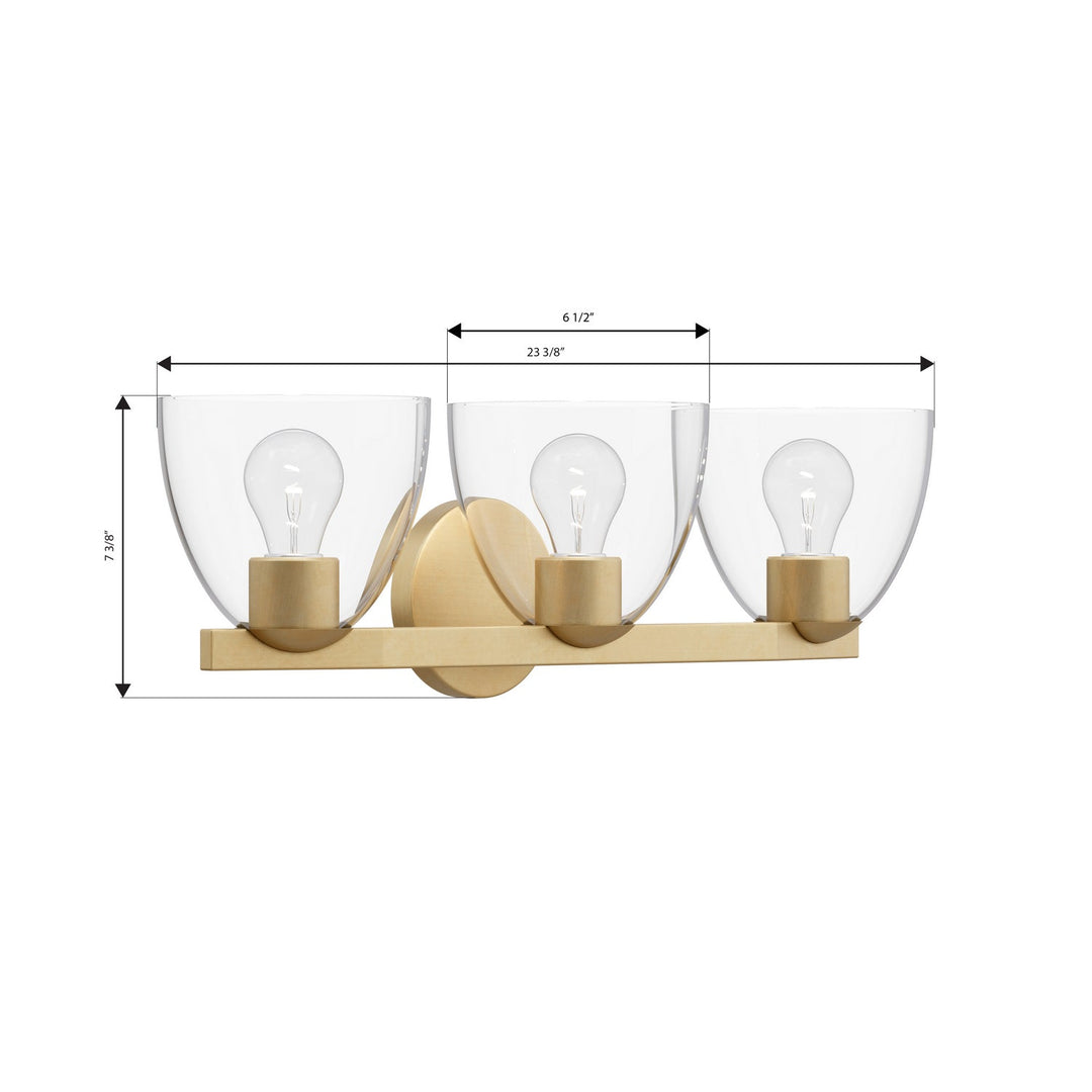 Minka-Lavery - 12483-732 - Three Light Vanity - Noellea - Legacy Brass