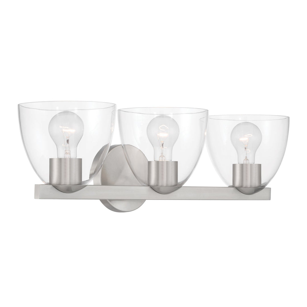 Noellea Three Light Vanity in Brushed Nickel Minka-Lavery