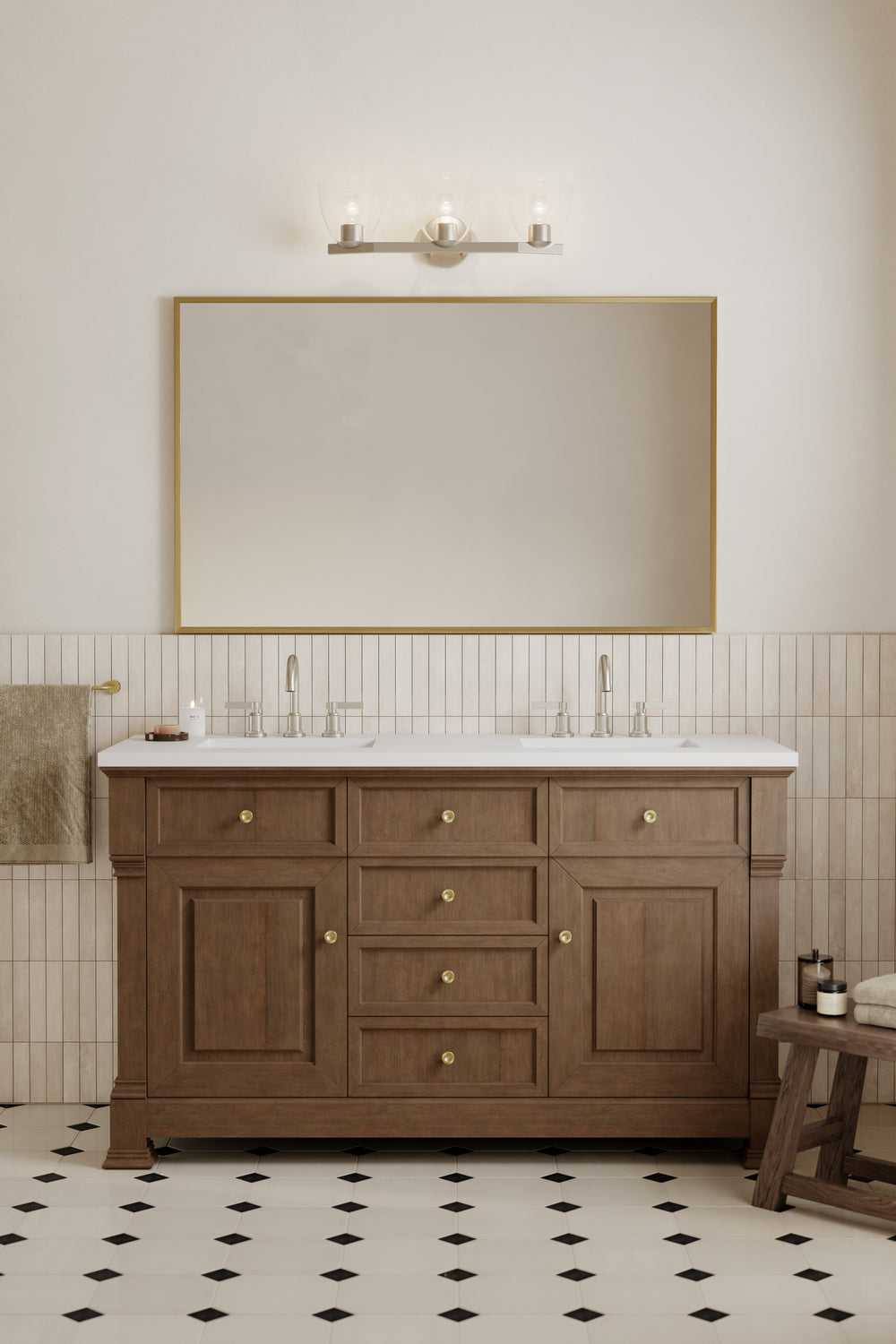 Noellea Three Light Vanity in Brushed Nickel Minka-Lavery