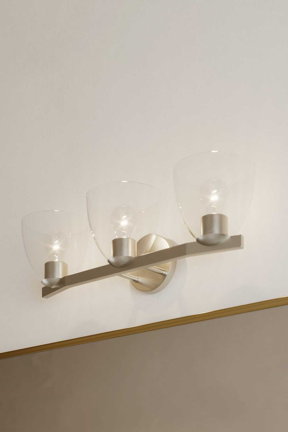Noellea Three Light Vanity in Brushed Nickel Minka-Lavery