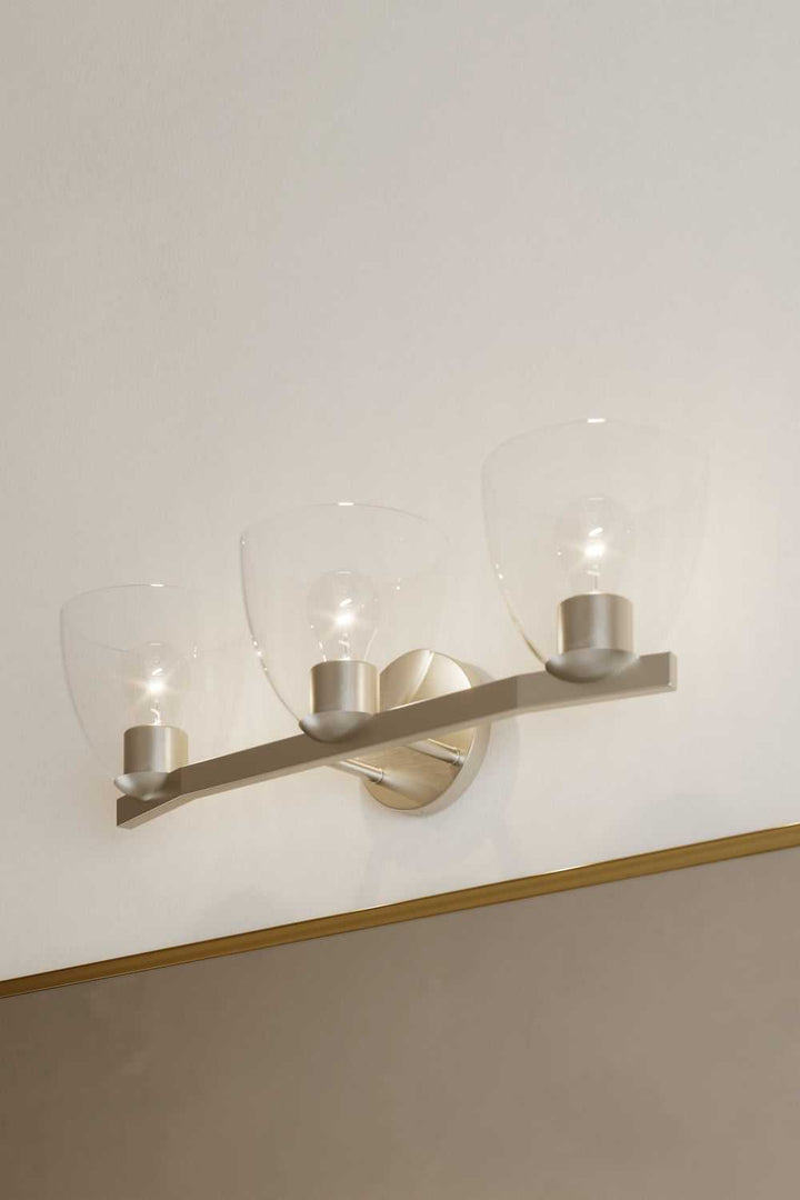 Noellea Three Light Vanity in Brushed Nickel Minka-Lavery