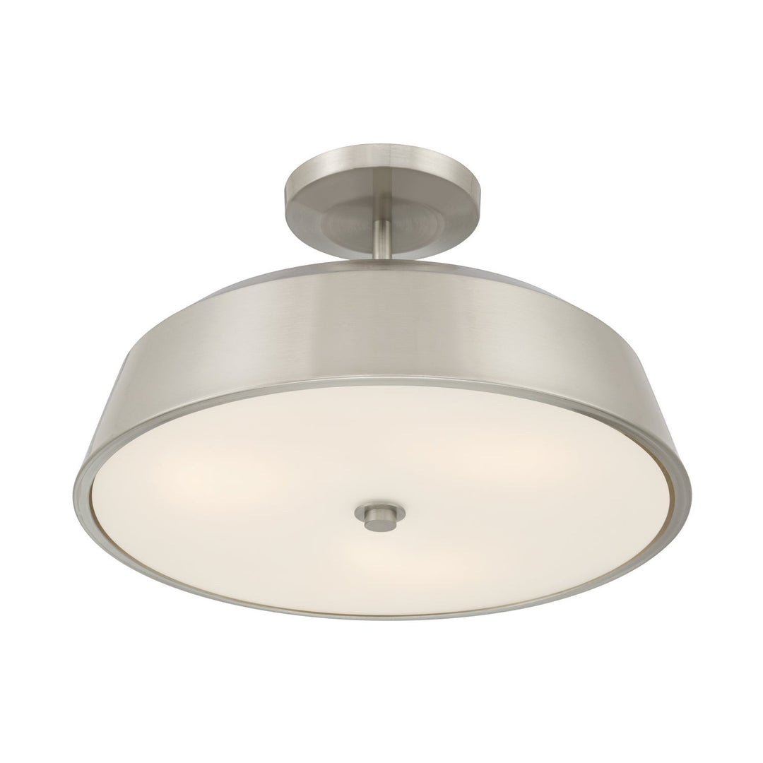 Trellwyn Three Light Semi-Flush Mount in Brushed Nickel Minka-Lavery