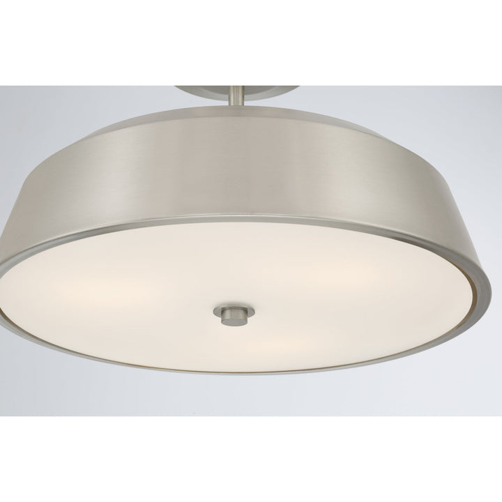 Trellwyn Three Light Semi-Flush Mount in Brushed Nickel Minka-Lavery