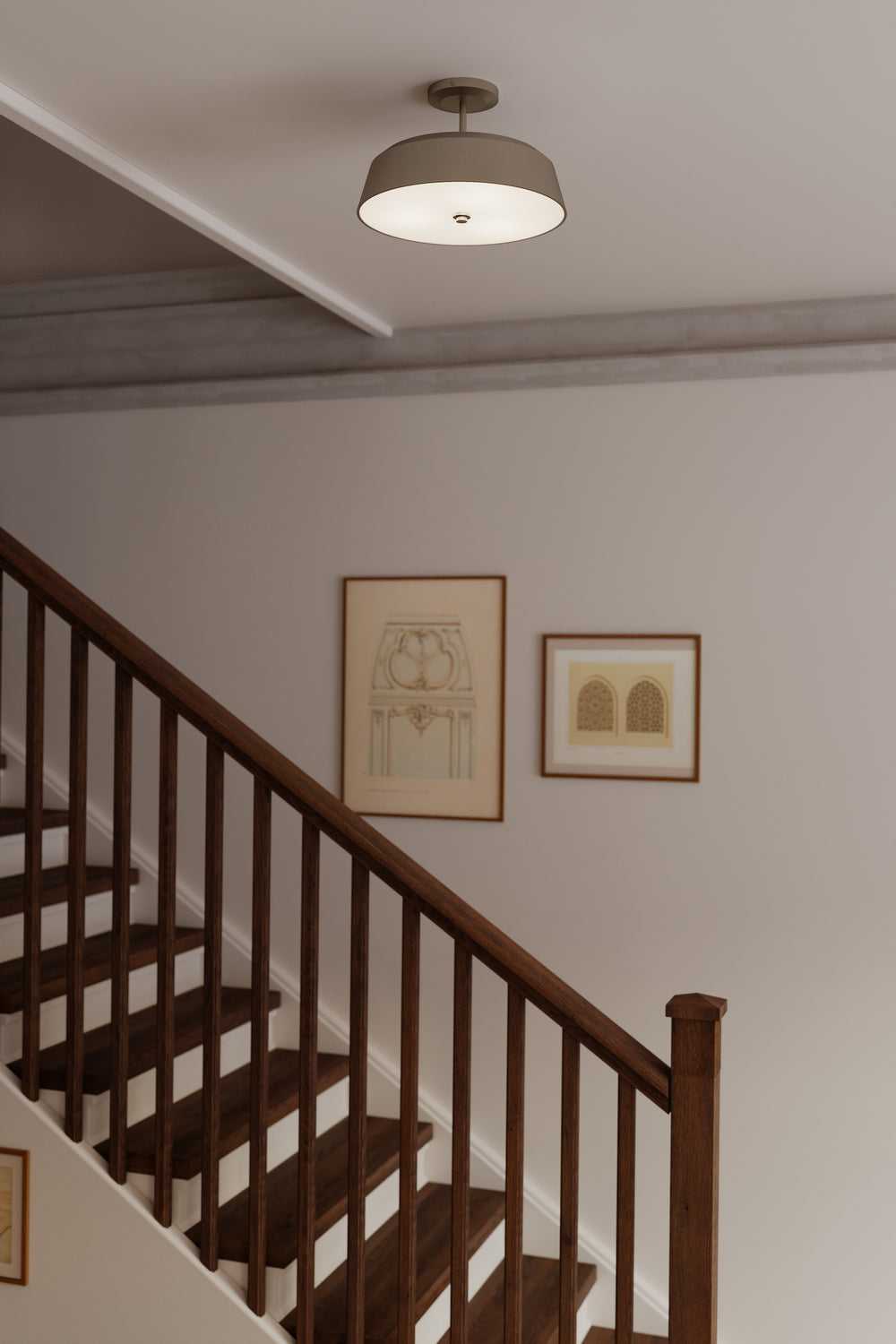 Trellwyn Three Light Semi-Flush Mount in Brushed Nickel Minka-Lavery