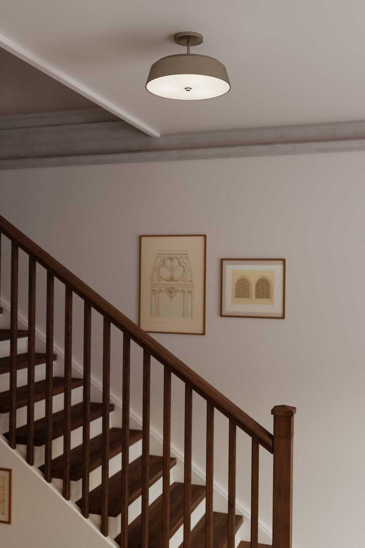 Trellwyn Three Light Semi-Flush Mount in Brushed Nickel Minka-Lavery