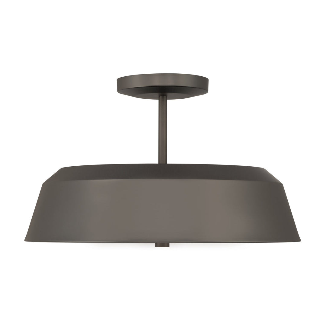 Trellwyn Three Light Semi-Flush Mount in Plated Dark Bronze Minka-Lavery