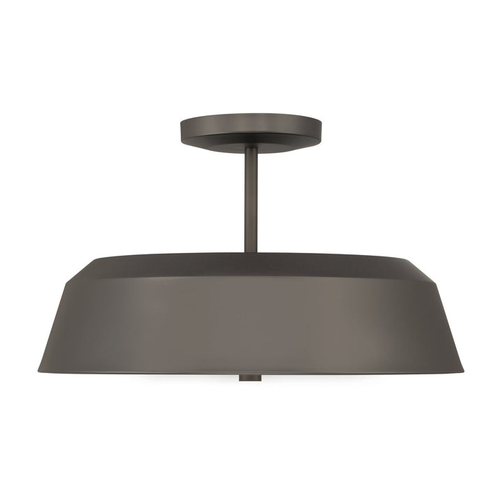 Trellwyn Three Light Semi-Flush Mount in Plated Dark Bronze Minka-Lavery