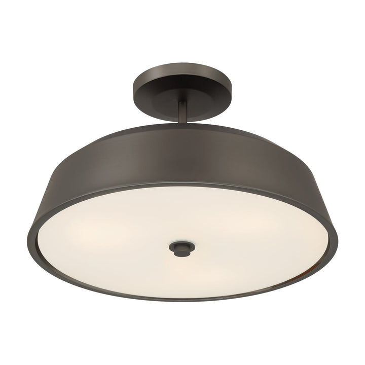 Trellwyn Three Light Semi-Flush Mount in Plated Dark Bronze Minka-Lavery