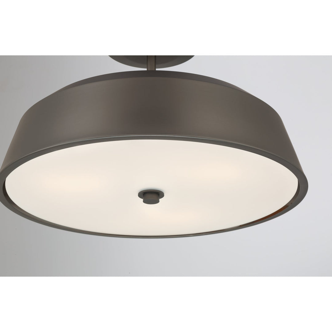 Trellwyn Three Light Semi-Flush Mount in Plated Dark Bronze Minka-Lavery