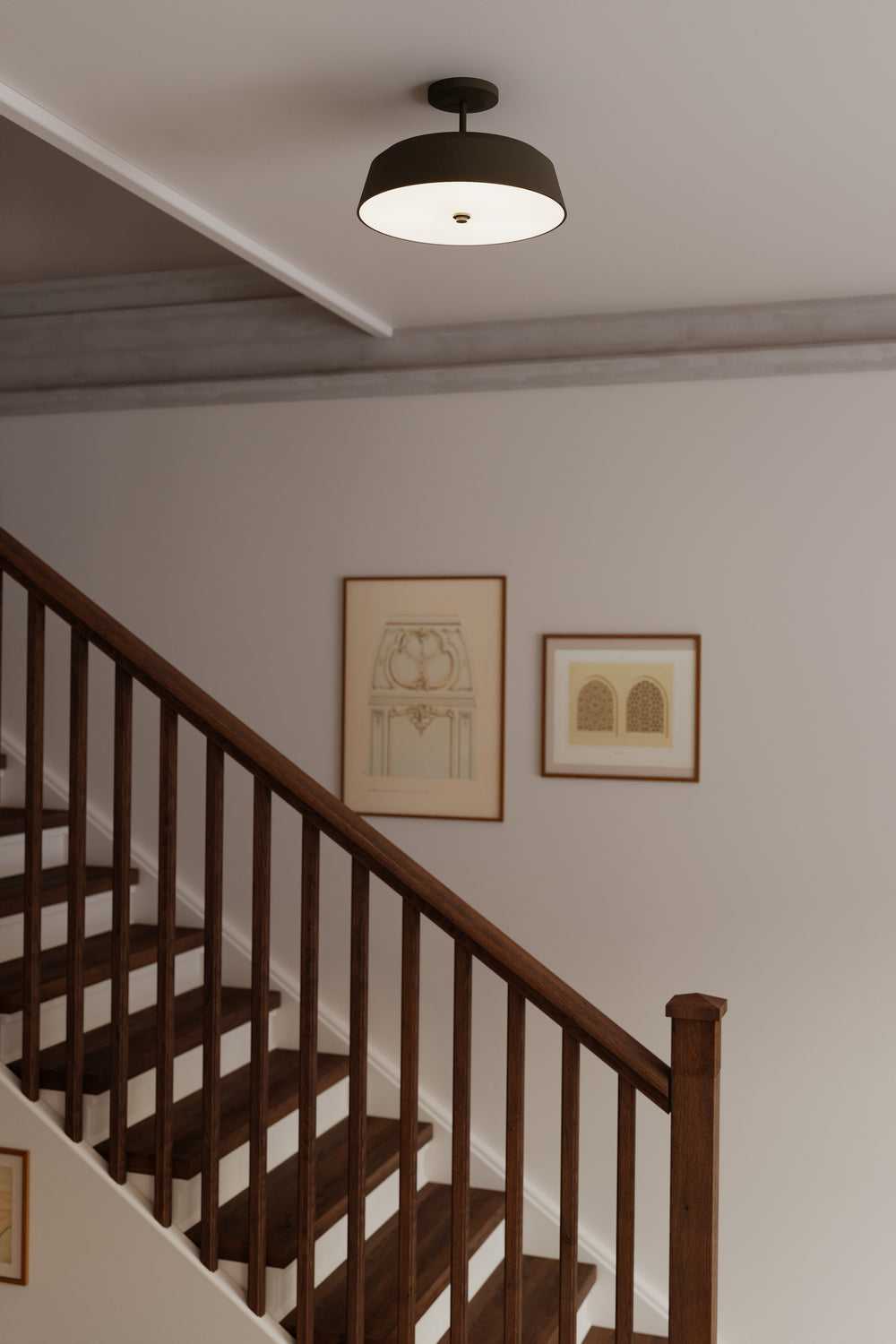 Trellwyn Three Light Semi-Flush Mount in Plated Dark Bronze Minka-Lavery