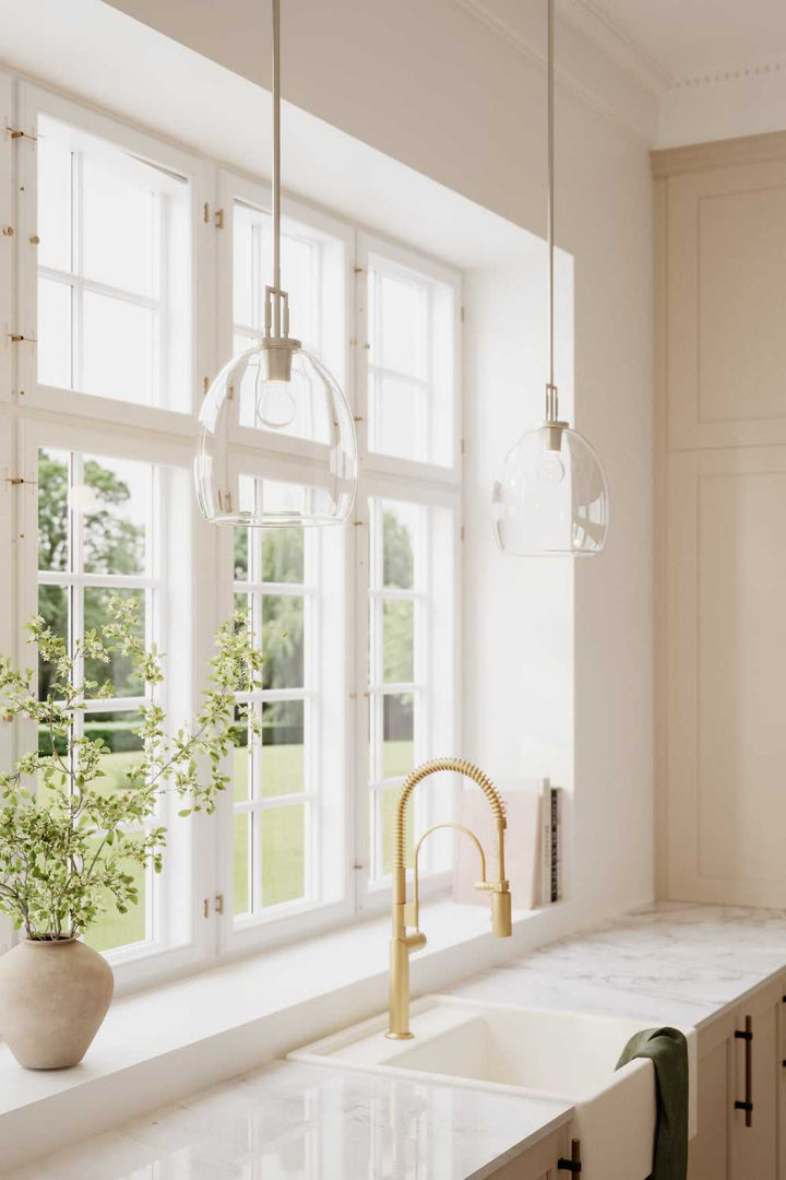 Minka-Lavery - 13125-84 - One Light Mini Pendant - Orbis - Brushed Nickel