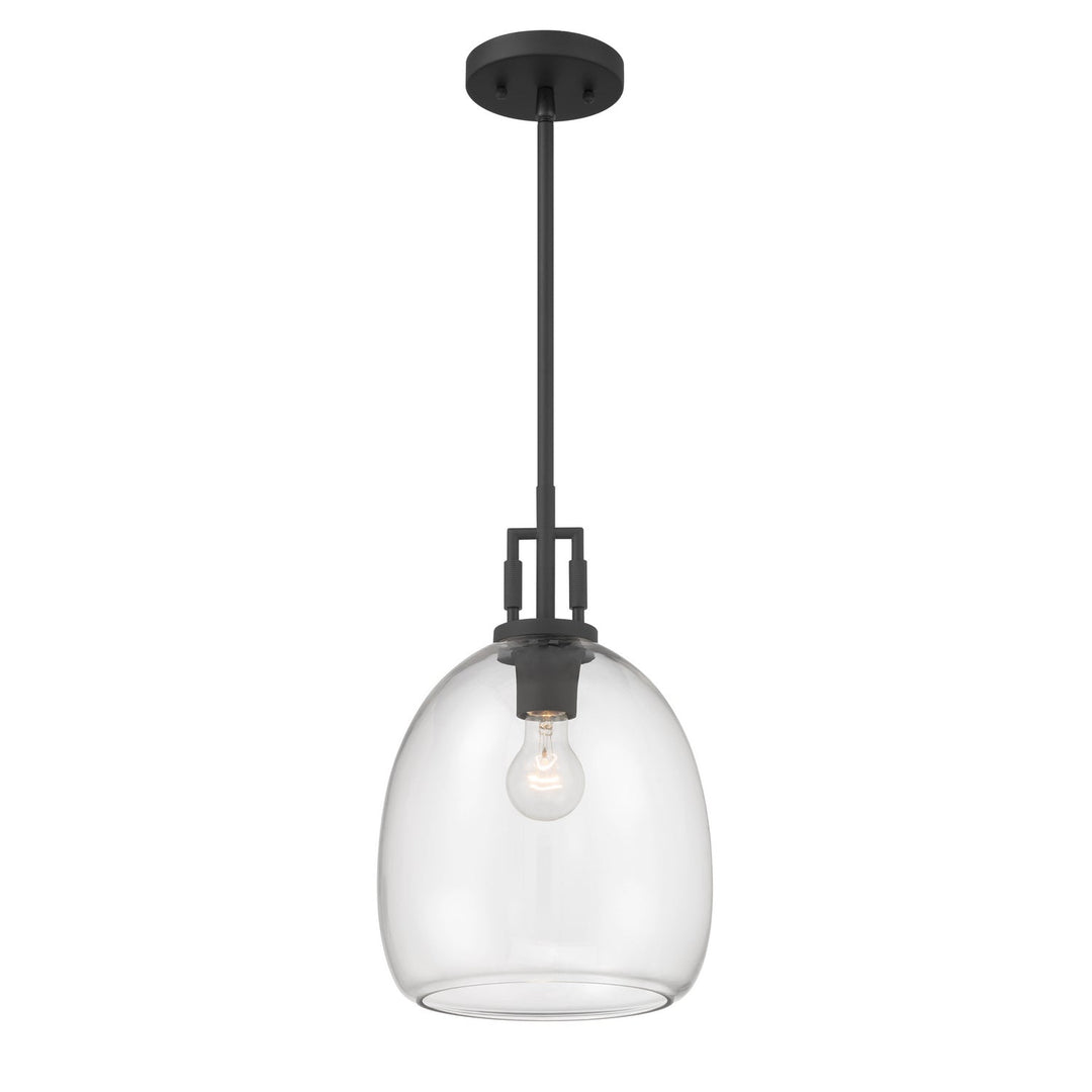 Orbis One Light Mini Pendant in Dark Matte Black Minka-Lavery