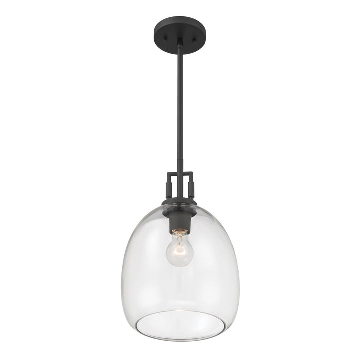 Orbis One Light Mini Pendant in Dark Matte Black Minka-Lavery