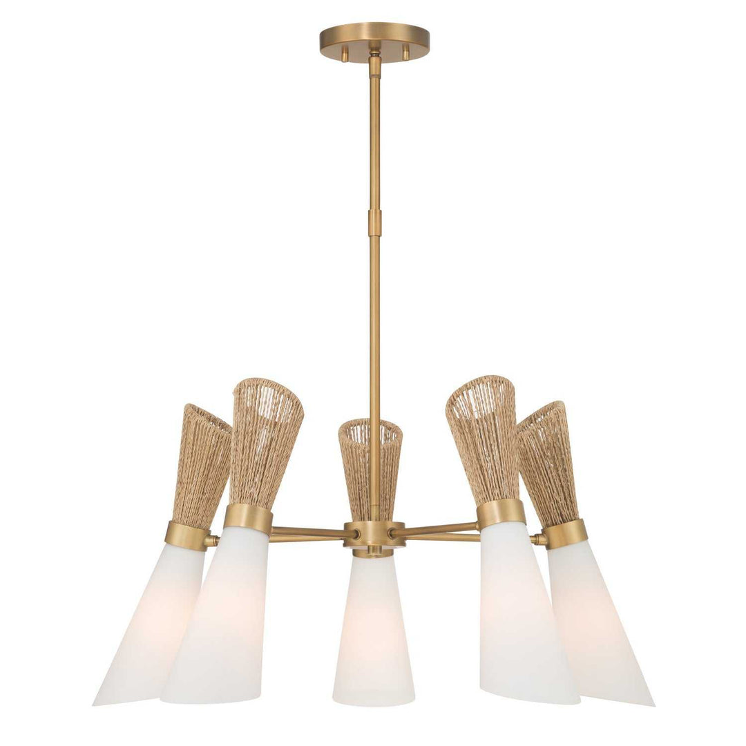 Vantrel Five Light Chandelier in Legacy Brass Minka-Lavery