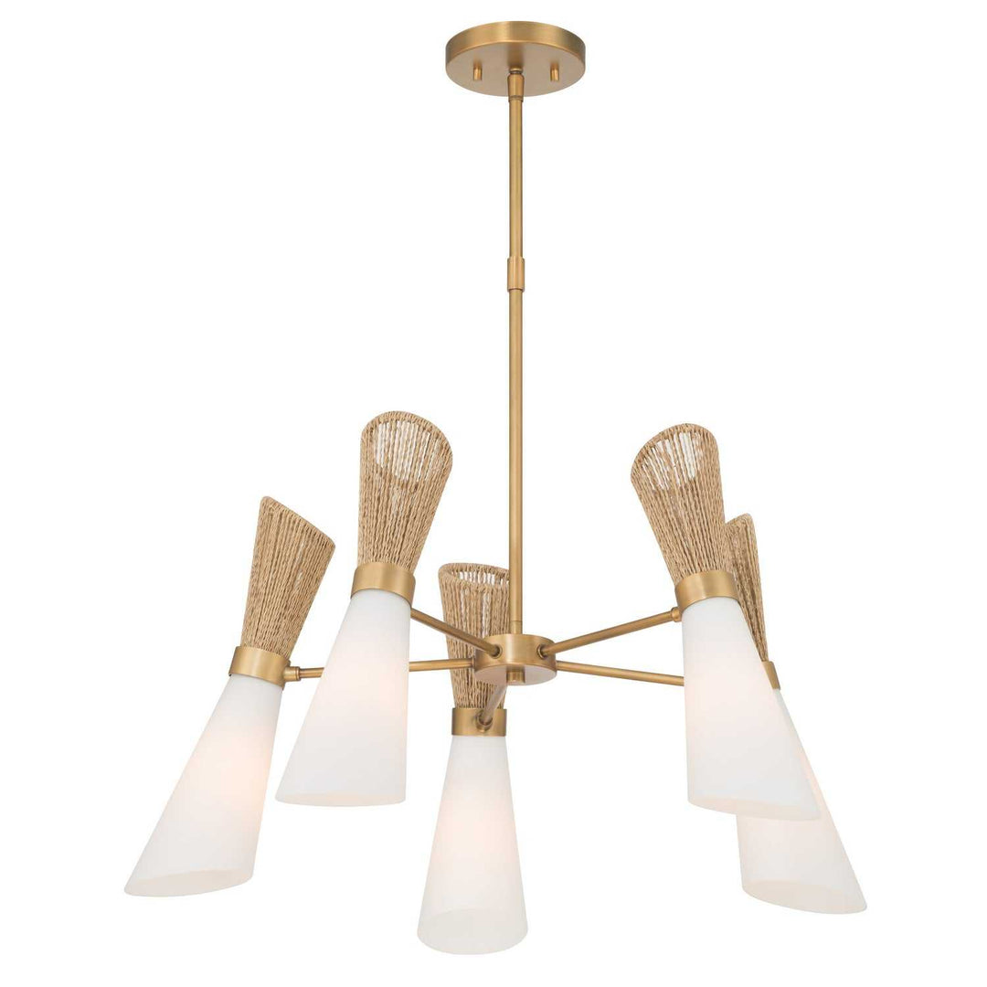 Vantrel Five Light Chandelier in Legacy Brass Minka-Lavery