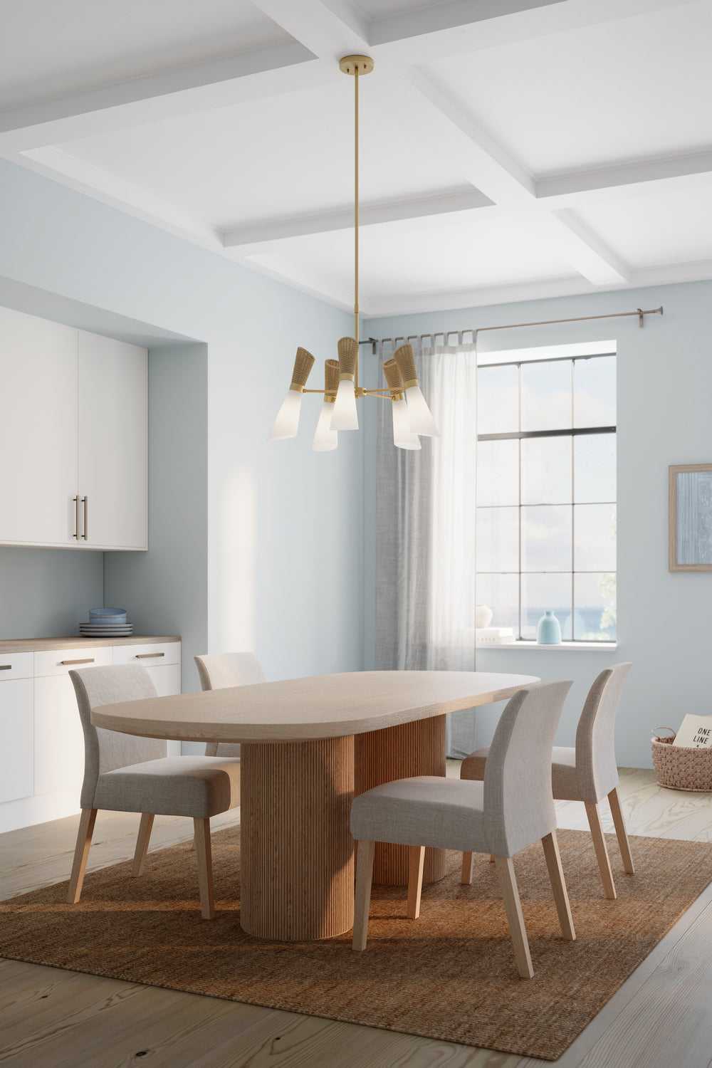 Vantrel Five Light Chandelier in Legacy Brass Minka-Lavery