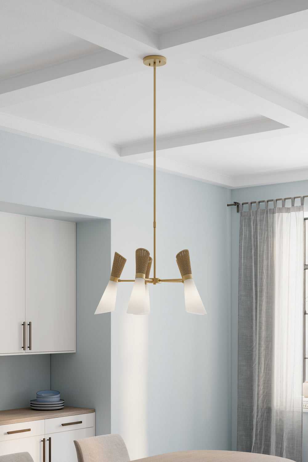 Vantrel Five Light Chandelier in Legacy Brass Minka-Lavery