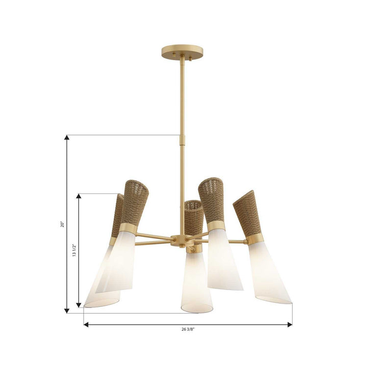 Vantrel Five Light Chandelier in Legacy Brass Minka-Lavery