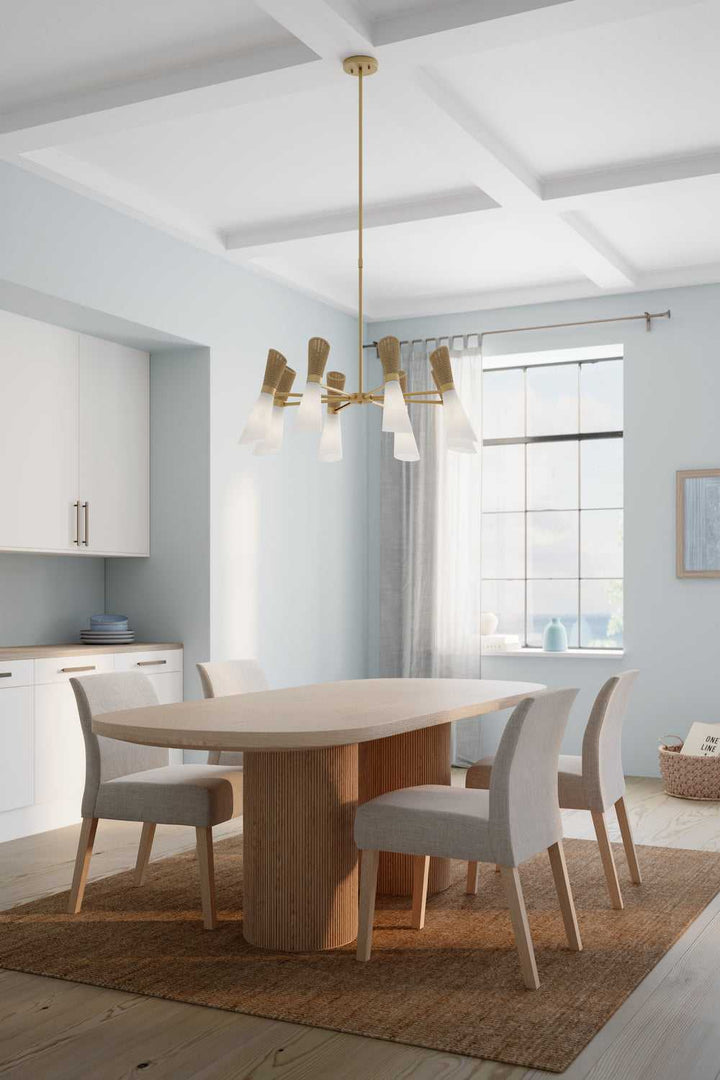 Vantrel Eight Light Chandelier in Legacy Brass Minka-Lavery