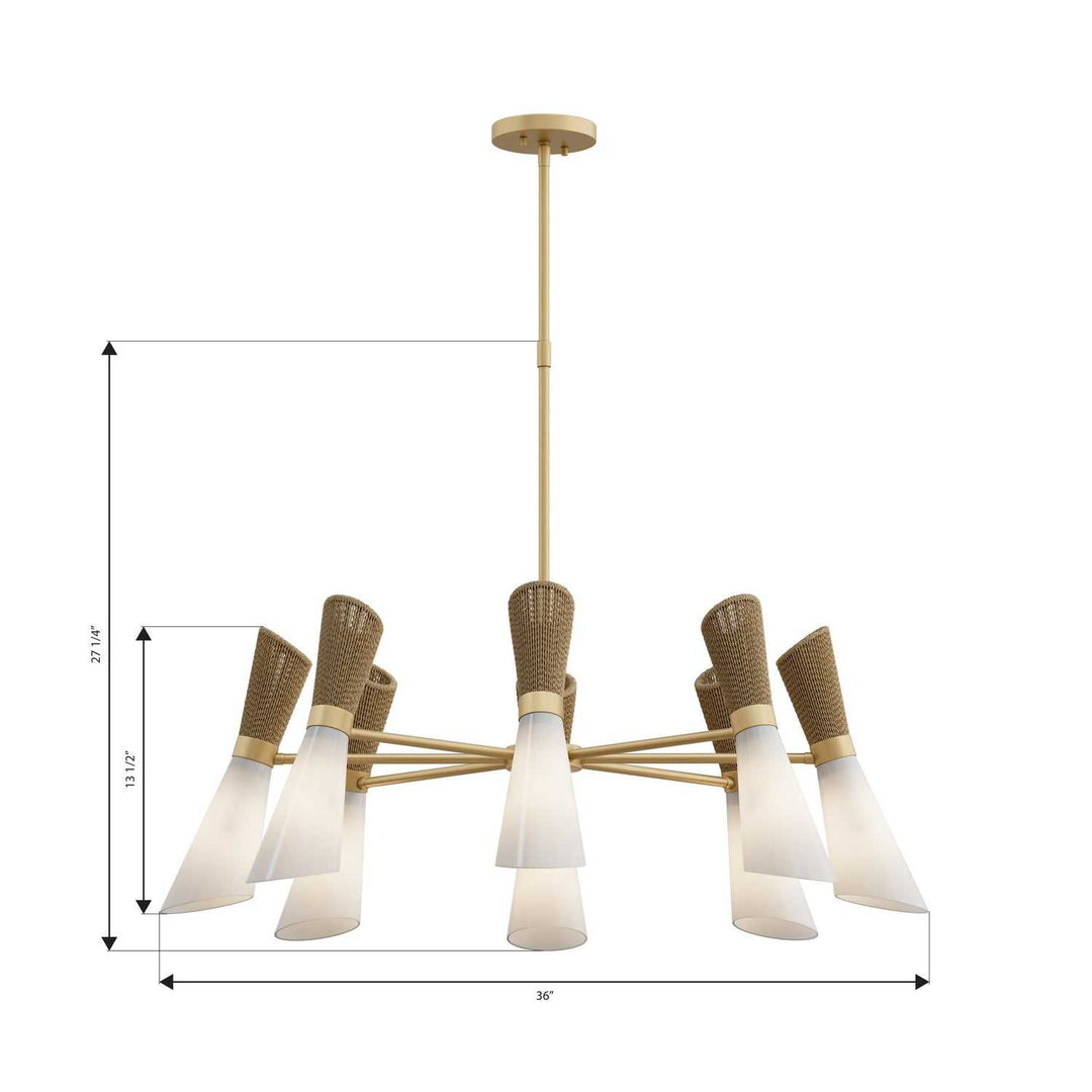 Vantrel Eight Light Chandelier in Legacy Brass Minka-Lavery