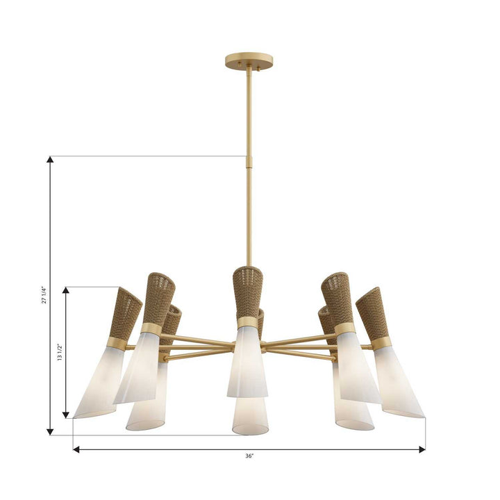 Vantrel Eight Light Chandelier in Legacy Brass Minka-Lavery