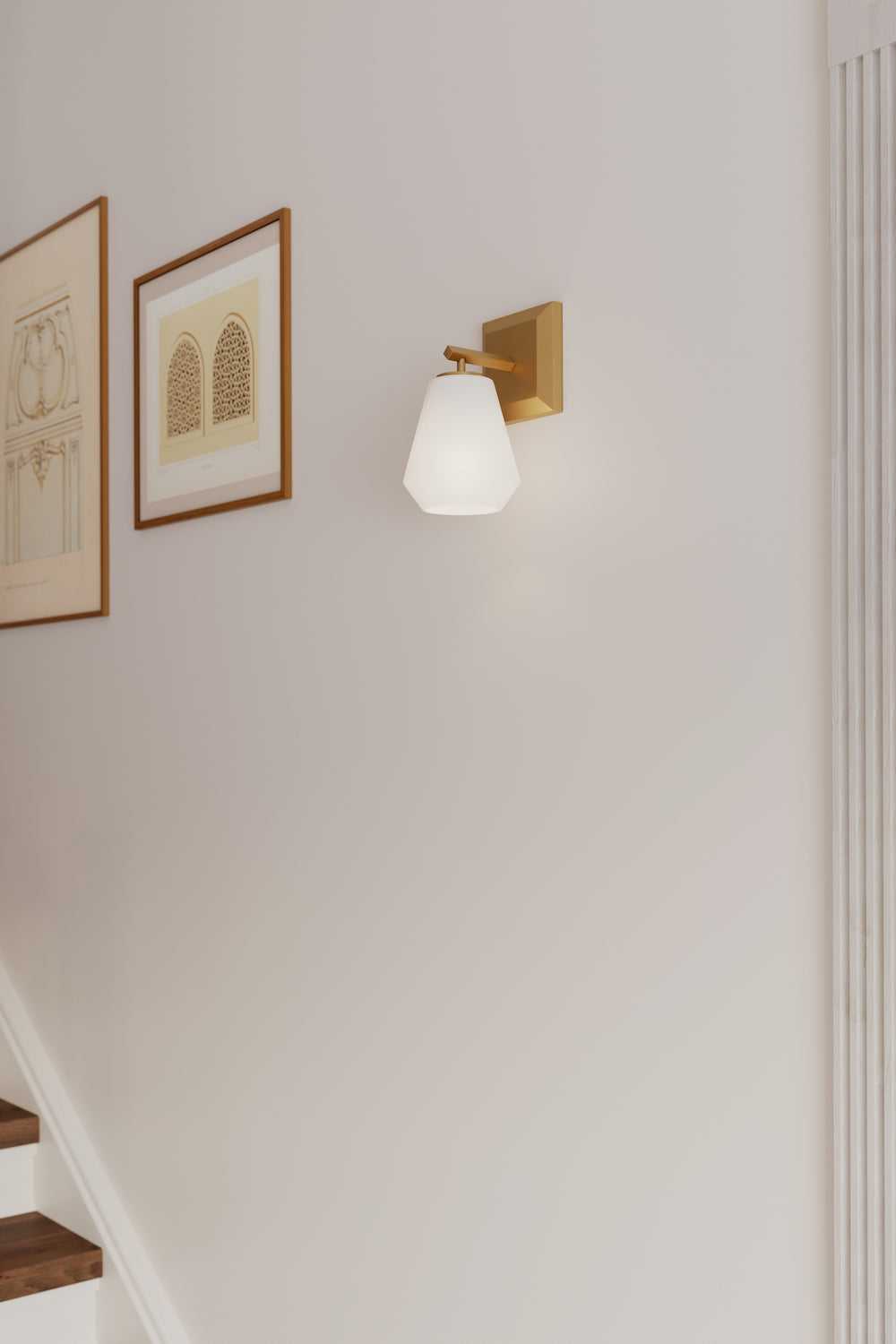 Siena One Light Bath Sconce in Legacy Brass Minka-Lavery
