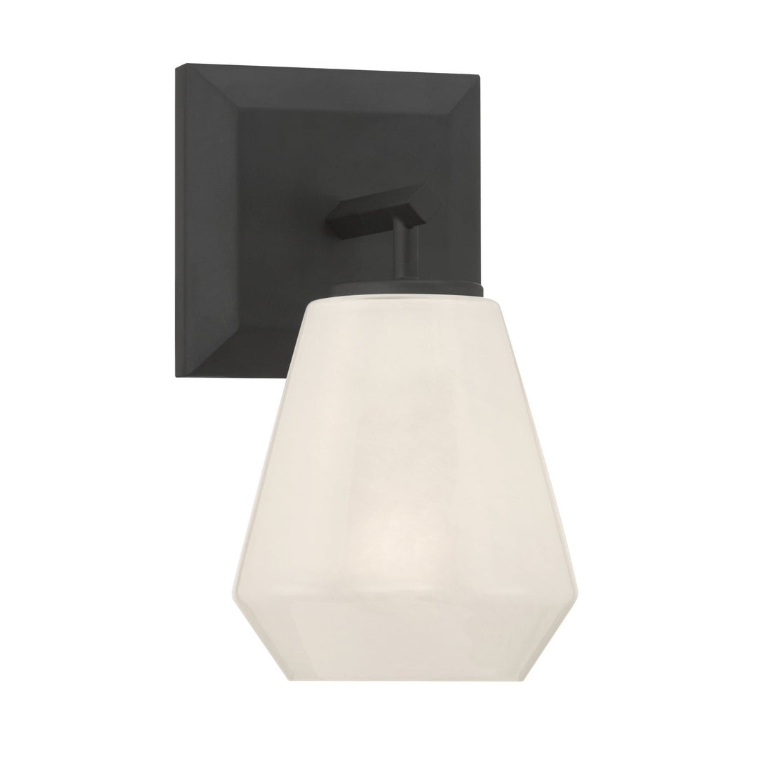 Siena One Light Bath Sconce in Dark Matte Black Minka-Lavery