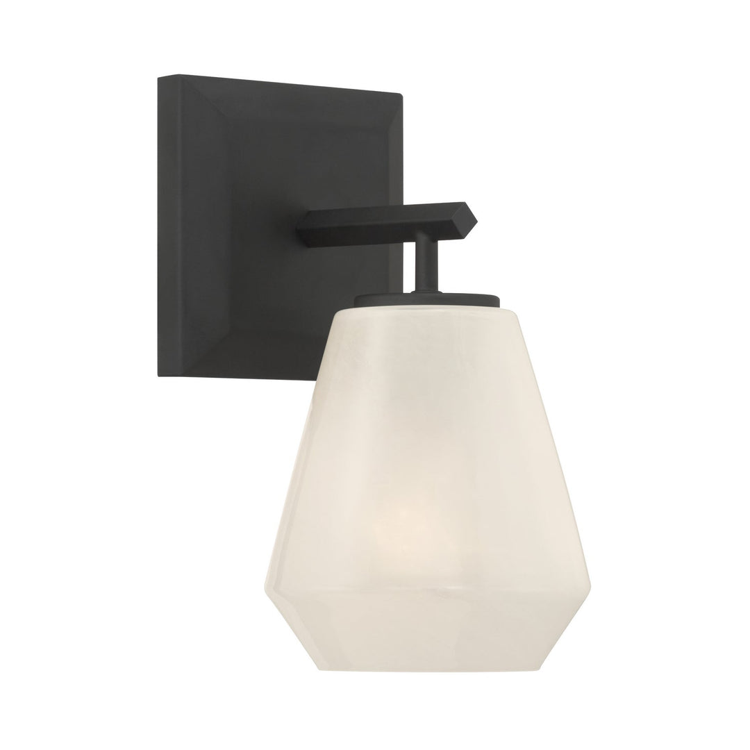 Siena One Light Bath Sconce in Dark Matte Black Minka-Lavery