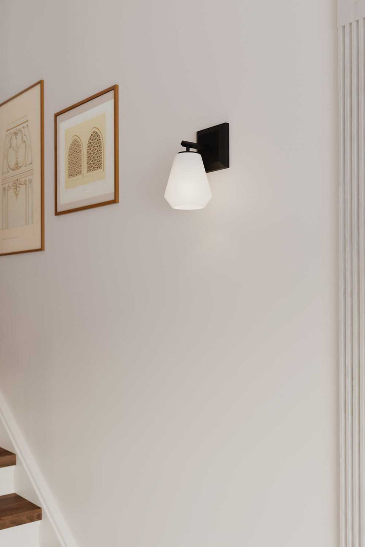 Siena One Light Bath Sconce in Dark Matte Black Minka-Lavery