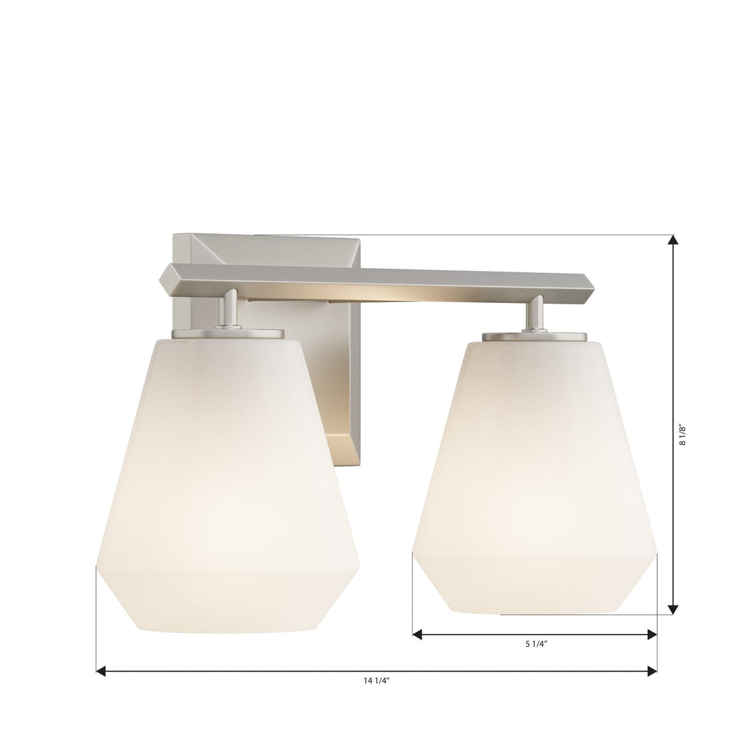 Siena Two Light Vanity in Brushed Nickel Minka-Lavery