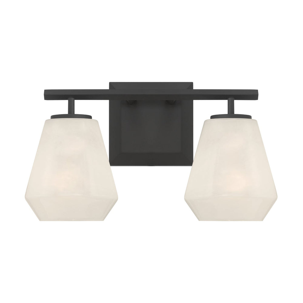 Siena Two Light Vanity in Dark Matte Black Minka-Lavery