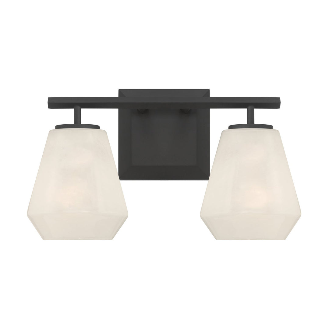 Siena Two Light Vanity in Dark Matte Black Minka-Lavery