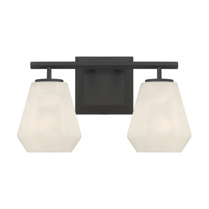 Siena Two Light Vanity in Dark Matte Black Minka-Lavery