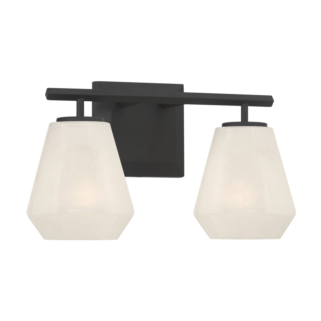 Siena Two Light Vanity in Dark Matte Black Minka-Lavery