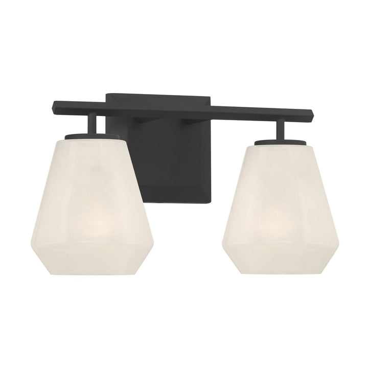 Siena Two Light Vanity in Dark Matte Black Minka-Lavery