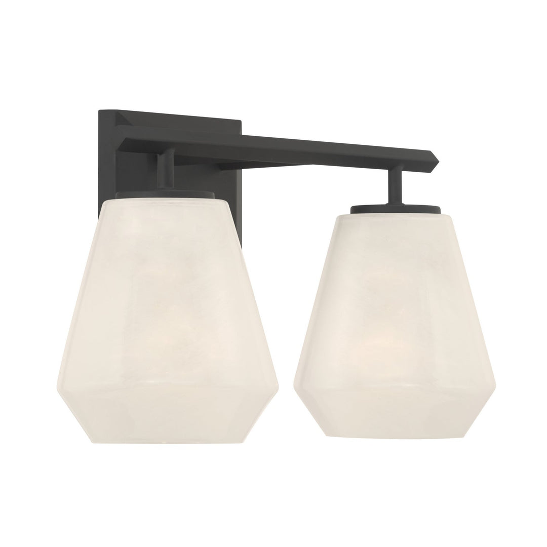 Siena Two Light Vanity in Dark Matte Black Minka-Lavery