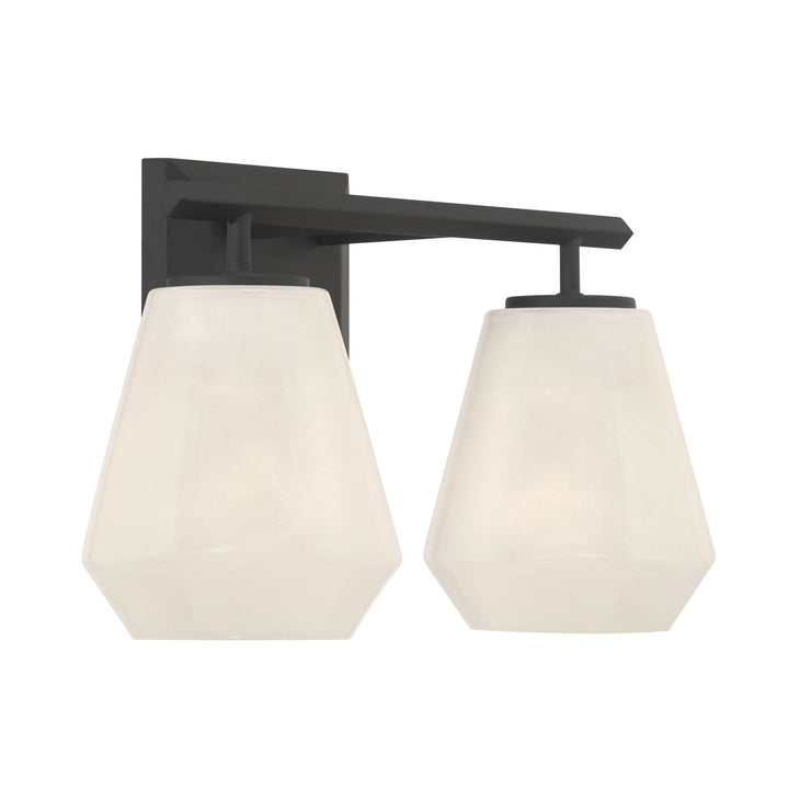 Siena Two Light Vanity in Dark Matte Black Minka-Lavery