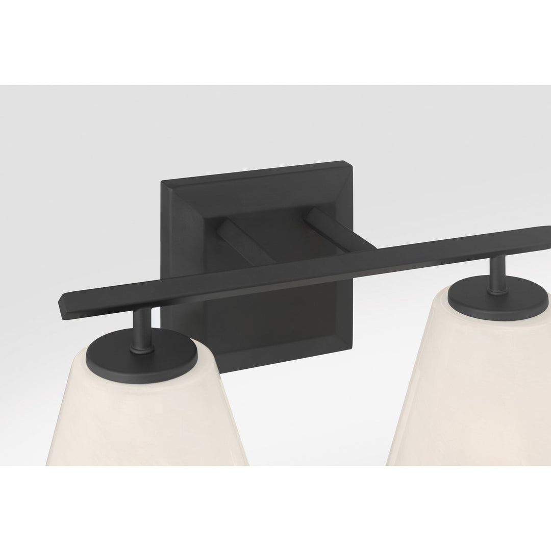 Siena Two Light Vanity in Dark Matte Black Minka-Lavery