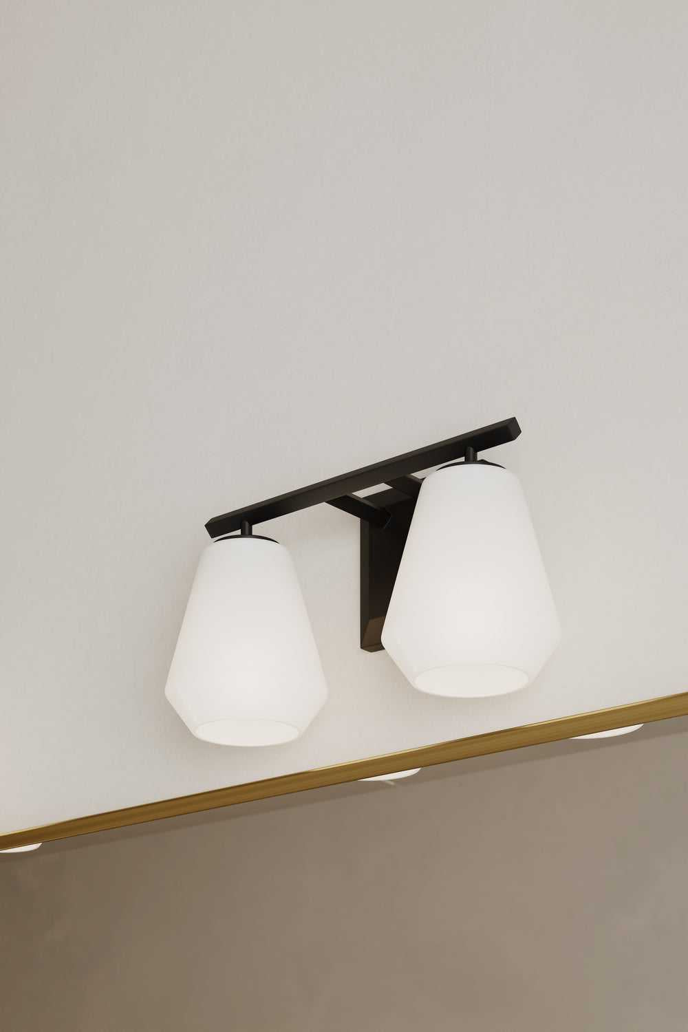 Siena Two Light Vanity in Dark Matte Black Minka-Lavery