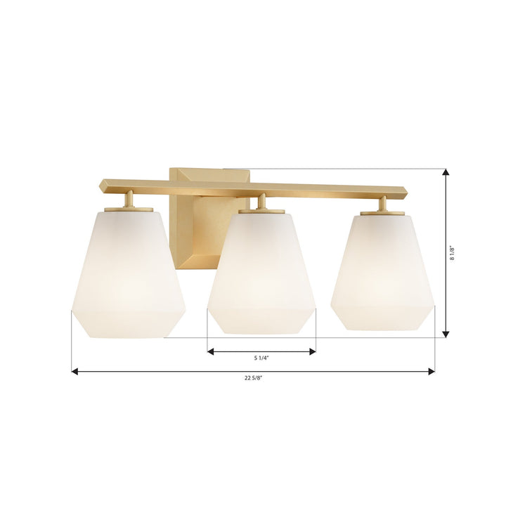 Siena Three Light Vanity in Legacy Brass Minka-Lavery