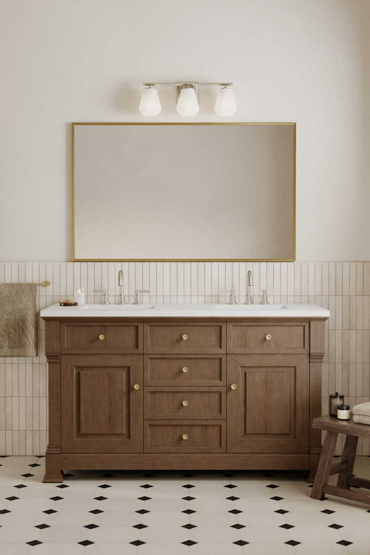 Siena Three Light Vanity in Brushed Nickel Minka-Lavery