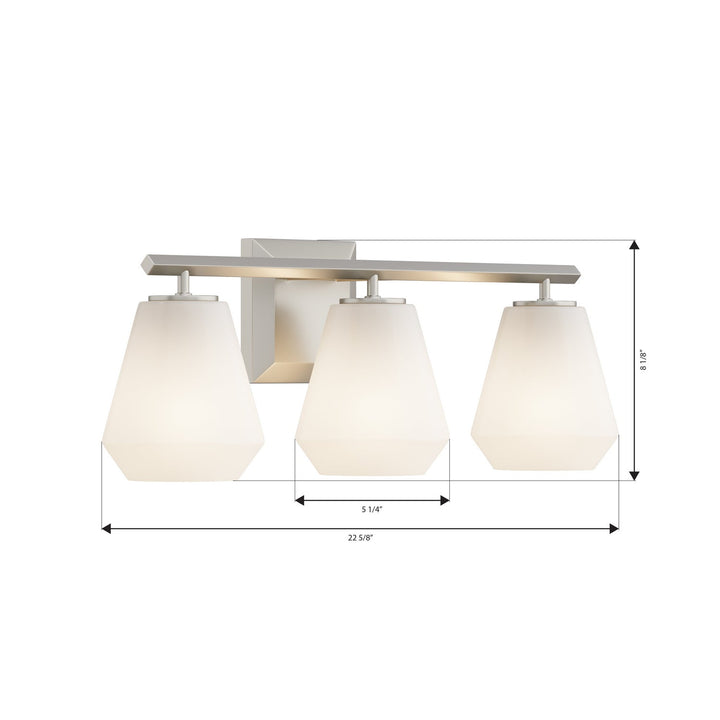Siena Three Light Vanity in Brushed Nickel Minka-Lavery