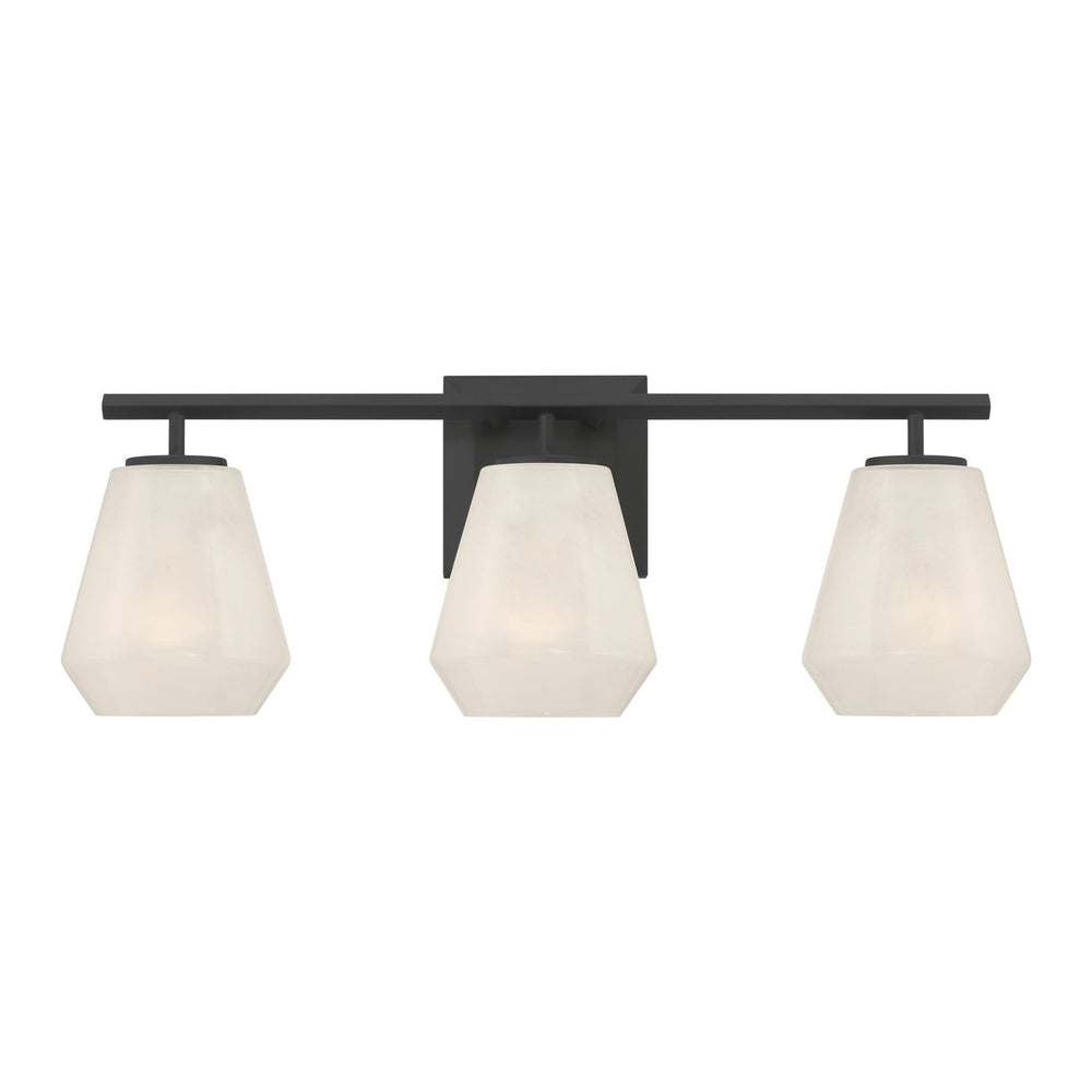 Siena Three Light Vanity in Dark Matte Black Minka-Lavery