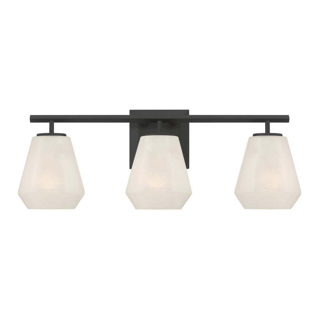 Siena Three Light Vanity in Dark Matte Black Minka-Lavery