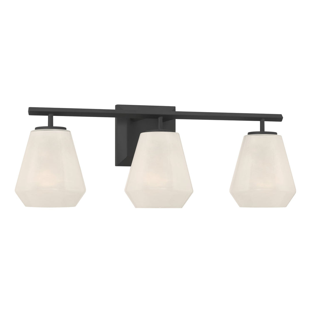 Siena Three Light Vanity in Dark Matte Black Minka-Lavery