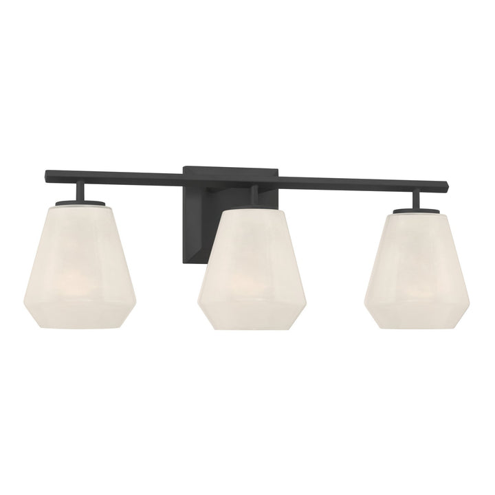 Siena Three Light Vanity in Dark Matte Black Minka-Lavery