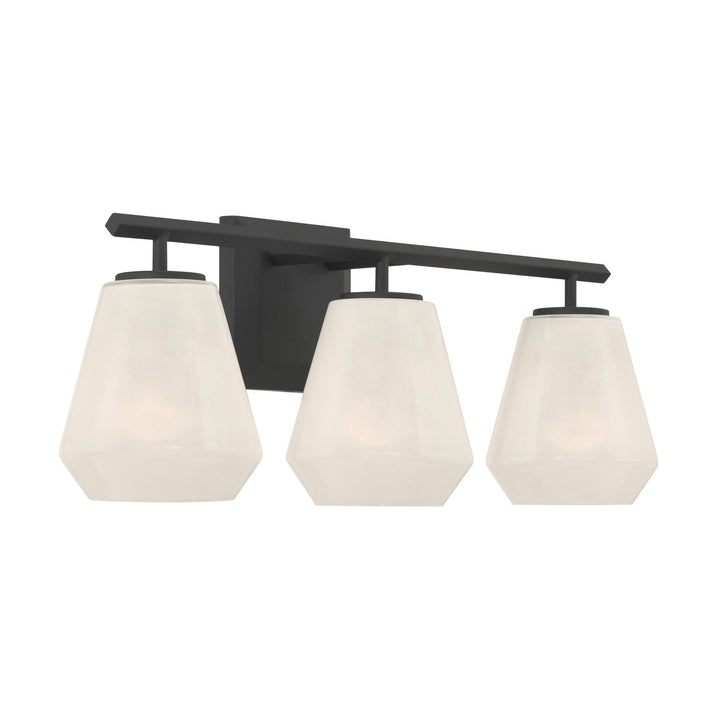 Siena Three Light Vanity in Dark Matte Black Minka-Lavery