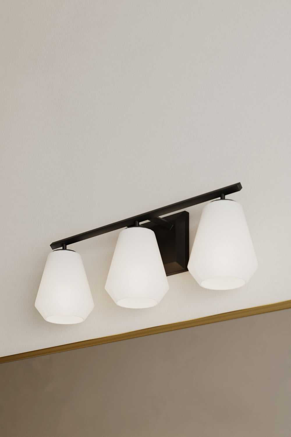 Siena Three Light Vanity in Dark Matte Black Minka-Lavery
