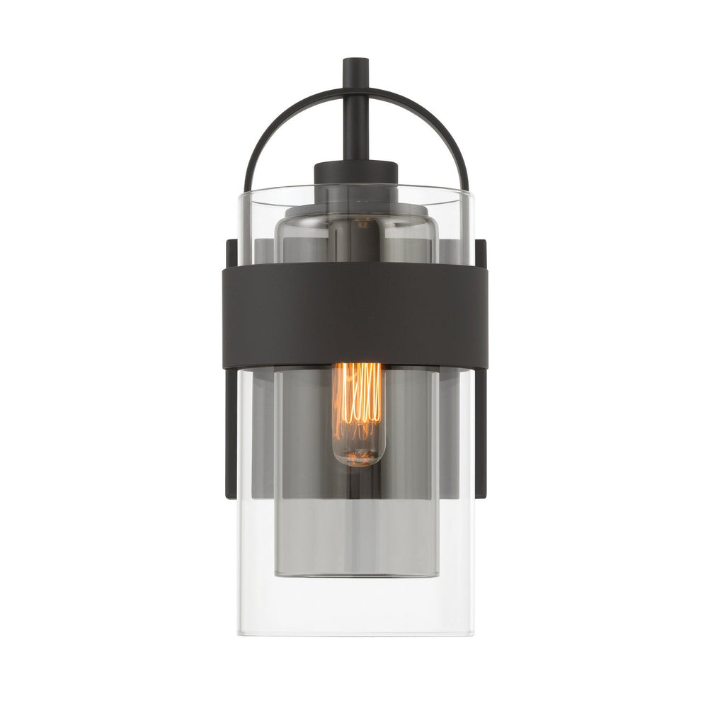 Ravik One Light Bath Sconce in Dark Matte Black Minka-Lavery